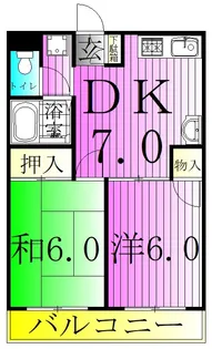 エステート奥戸【1階】の間取り