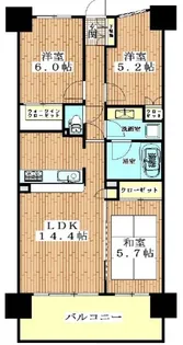 ロータリーパレスくぬぎ山【4階】の間取り