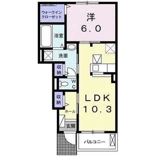 メゾンD&G D棟【1階】の間取り