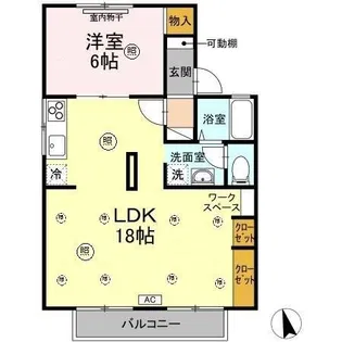 セジュール豊丘 B【2階】の間取り