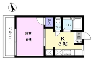 シティハイム千代田【2階】の間取り