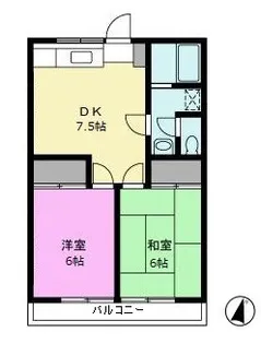 浅見コーポ【1階】の間取り
