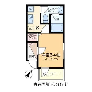 メルディア千住柳町V【1階】の間取り