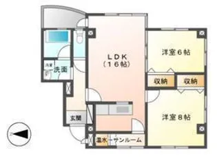 ホリーガーデン作見【2階】の間取り