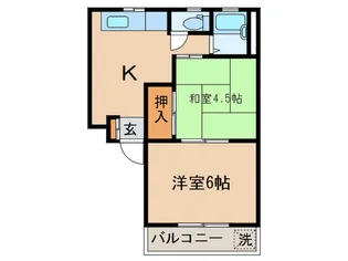 コスモハイツ【1階】の間取り