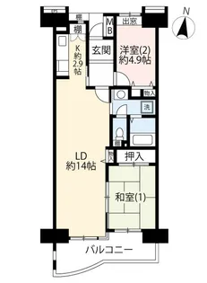 URヴェッセル木場南【9階】の間取り