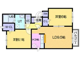 ブリューテ【1階】の間取り