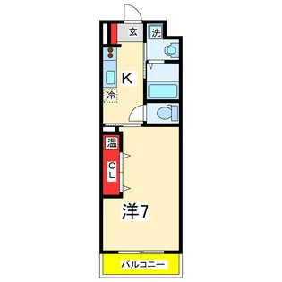 サンハイム川岸町【3階】の間取り