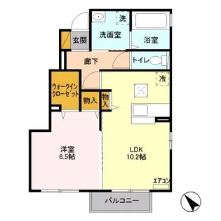 コトー・ルシエル B【1階】の間取り
