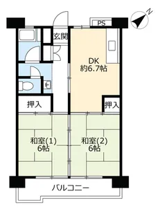 UR高洲第二【4階】の間取り