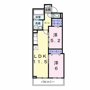 ヒカルサ大阪巽西【2階】の間取り