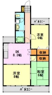 日進松ヶ丘ハイム【3階】の間取り
