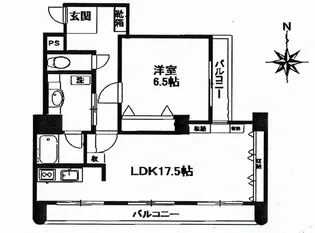 プラザーハイツ小日向南【5階】の間取り