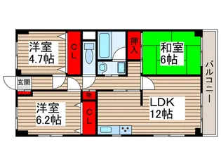 木崎台マンション【2階】の間取り
