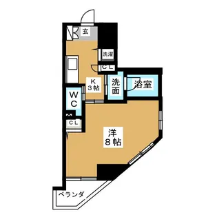 Chateau Cerulean代官町【6階】の間取り