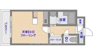 タワーズアバンギャルドナンバー62【8階】の間取り