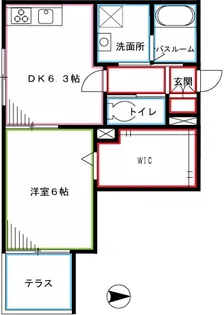 カーサエスぺランサ【1階】の間取り
