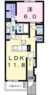 ブライトヒル【1階】の間取り