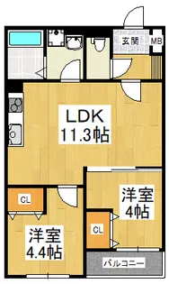 レジーナ本町【2階】の間取り