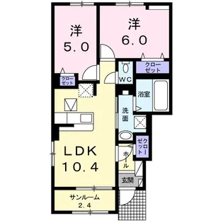 スカイテラス21 I号館【1階】の間取り
