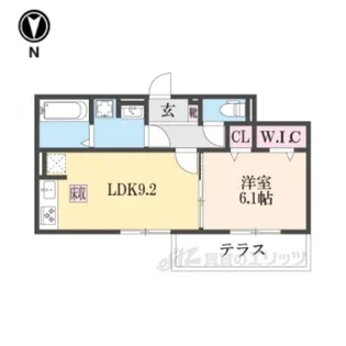 GRAMM京都紫竹A棟【1階】の間取り