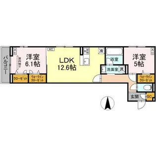 セレスティア西加平【3階】の間取り