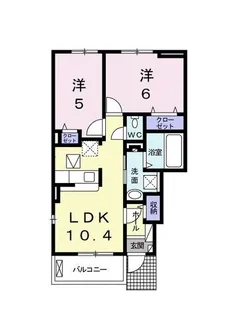 カルムパティオ I【1階】の間取り