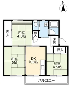 UR岩倉【4階】の間取り