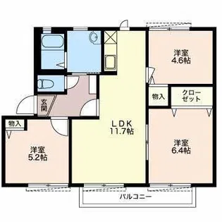コンセイユ追分 A【2階】の間取り
