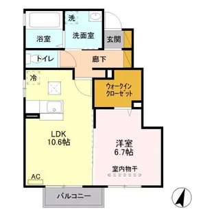 プリモエスト B【1階】の間取り