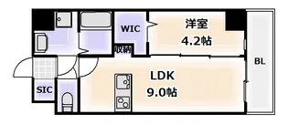 ミラージュパレス天王寺堀越町【4階】の間取り