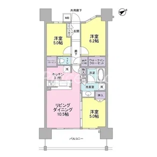 ザ・天王寺レジデンス ガーデン&ビスタ【4階】の間取り