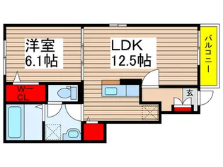 ブライトB【1階】の間取り