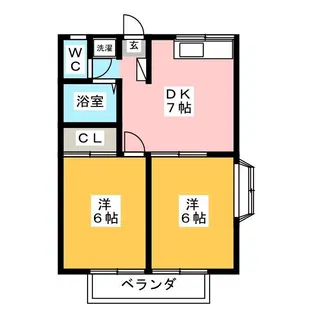 ウエストヒルA棟【2階】の間取り