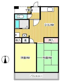 ビアンドルミール【1階】の間取り