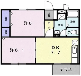 アーバンウエストIII【1階】の間取り