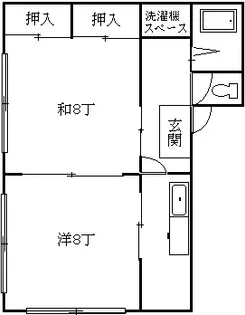 ウエストハイツ【2階】の間取り