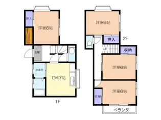 東京都八王子市絹ケ丘3【一戸建】の間取り