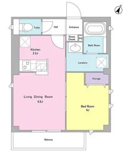 アンソレイエ文京茗荷谷【2階】の間取り