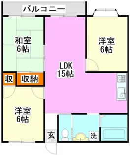 横田アパート【2階】の間取り