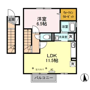 パークハイツ【2階】の間取り