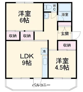 栗原ハイツA【3階】の間取り