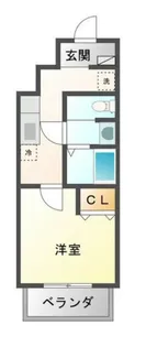 パークサイドイン桃山【1階】の間取り