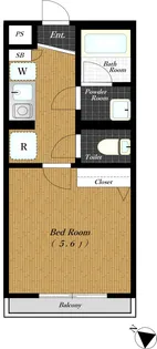 東美マンション【1階】の間取り