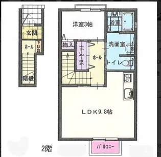 エステート柳原町A【2階】の間取り