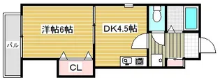 セレザ上水前寺【2階】の間取り
