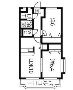 アクエリアス丸井【2階】の間取り