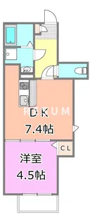 千葉県千葉市稲毛区黒砂1【アパート】の間取り