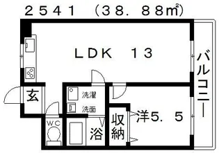 新栄プロパティー羽曳が丘【4階】の間取り