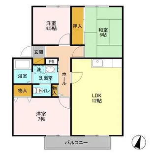 サンビレッジ・プルミエ【1階】の間取り